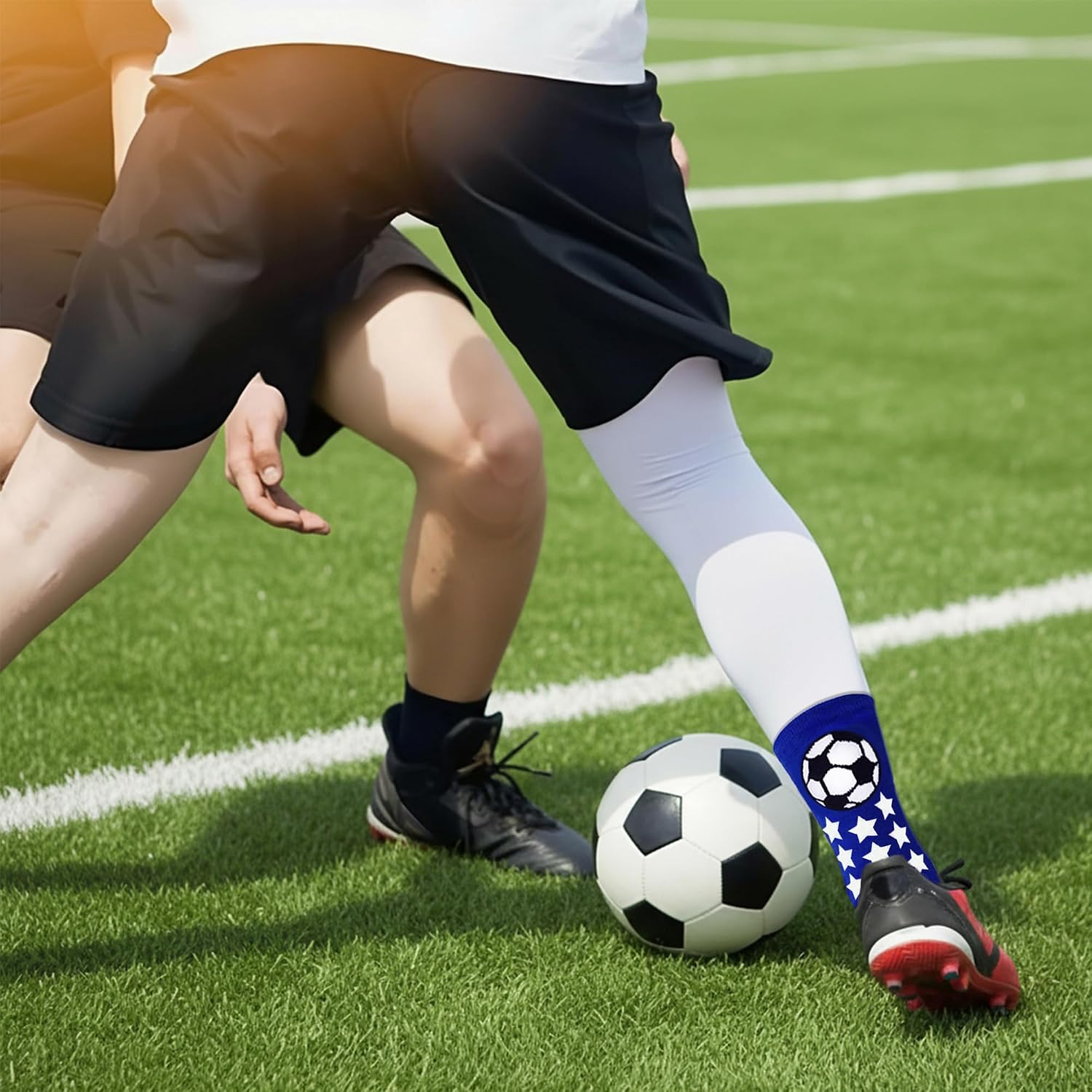 Sports Socks for Men, Funny Novelty Gifts for Sports Players, Fans, Coaches, Teams, Enthusiasts, USA Flag Socks