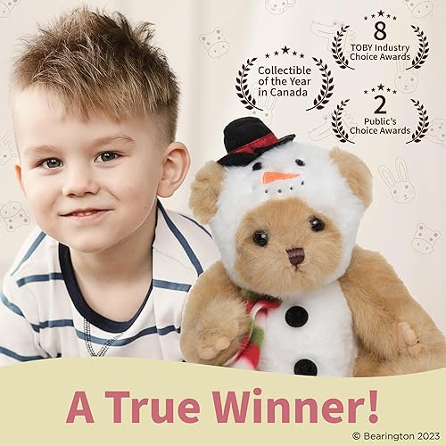 Vista 16 de Bearington - Osito de peluche navideño Jolly Jingles, 10 pulgadas alto, con pelaje ultrasuave, gorro de Papá Noel, bolsa de juguetes, lazo de satén