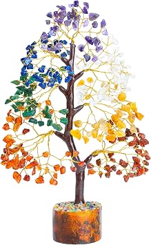 ZAICUS 7 Chakra Tree of Life - Crystals and Healing Stones | Birthday Gifts | Crystal Tree for Positive Energy | Home & Office Decor | Gifts for Women