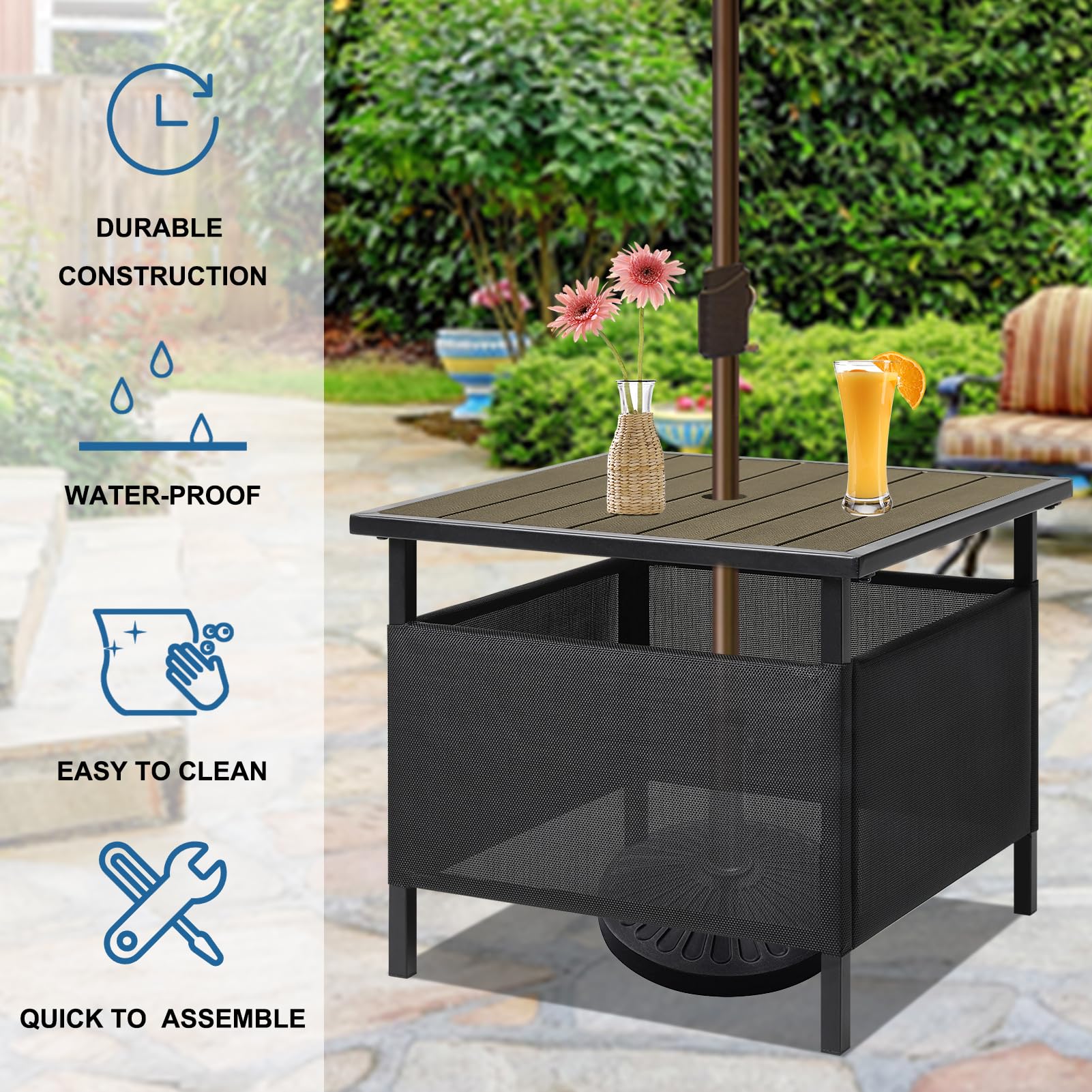 big patio umbrella with base Amazon.com : PHI VILLA 15ft Large Patio Umbrellas with Base Included,  Outdoor Double-Sided Rectangle Big Market Umbrella with Stand, Outside  Umbrellas for Poolside Lawn Backyard, Beige : Patio, Lawn & Garden