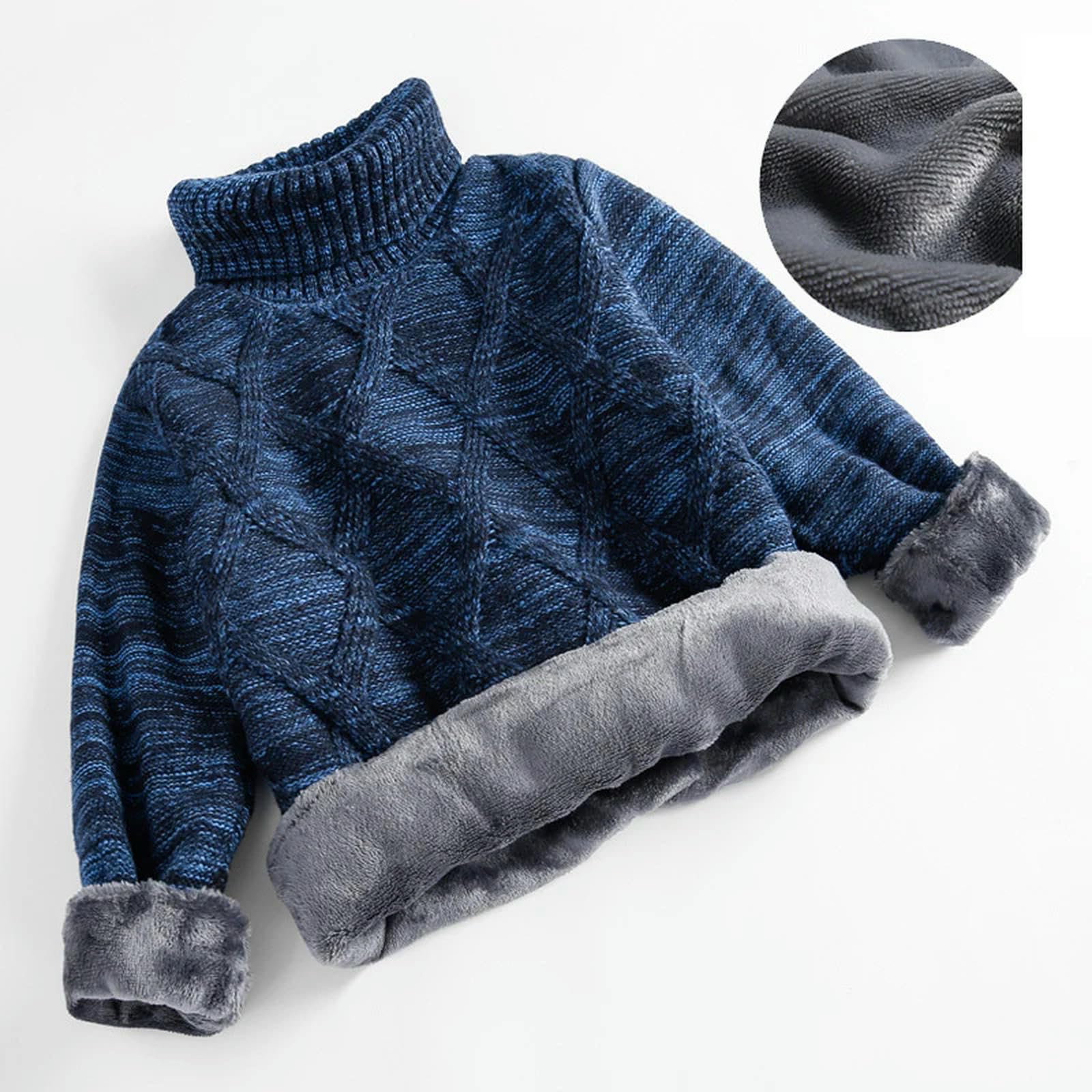Zonto Ropa Interior de Invierno para niños Suéter De Cuello Alto para Niños De Invierno, Suéter De Otoño Engrosado De Terciopelo para Niños, Blusa para Niños, Ropa para Niños-K-7-8T (Talla 140)