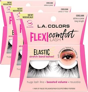 L.A. COLORS Flexi Comfort Lash, Strike a Pose CBEL508 (Pack of 3)