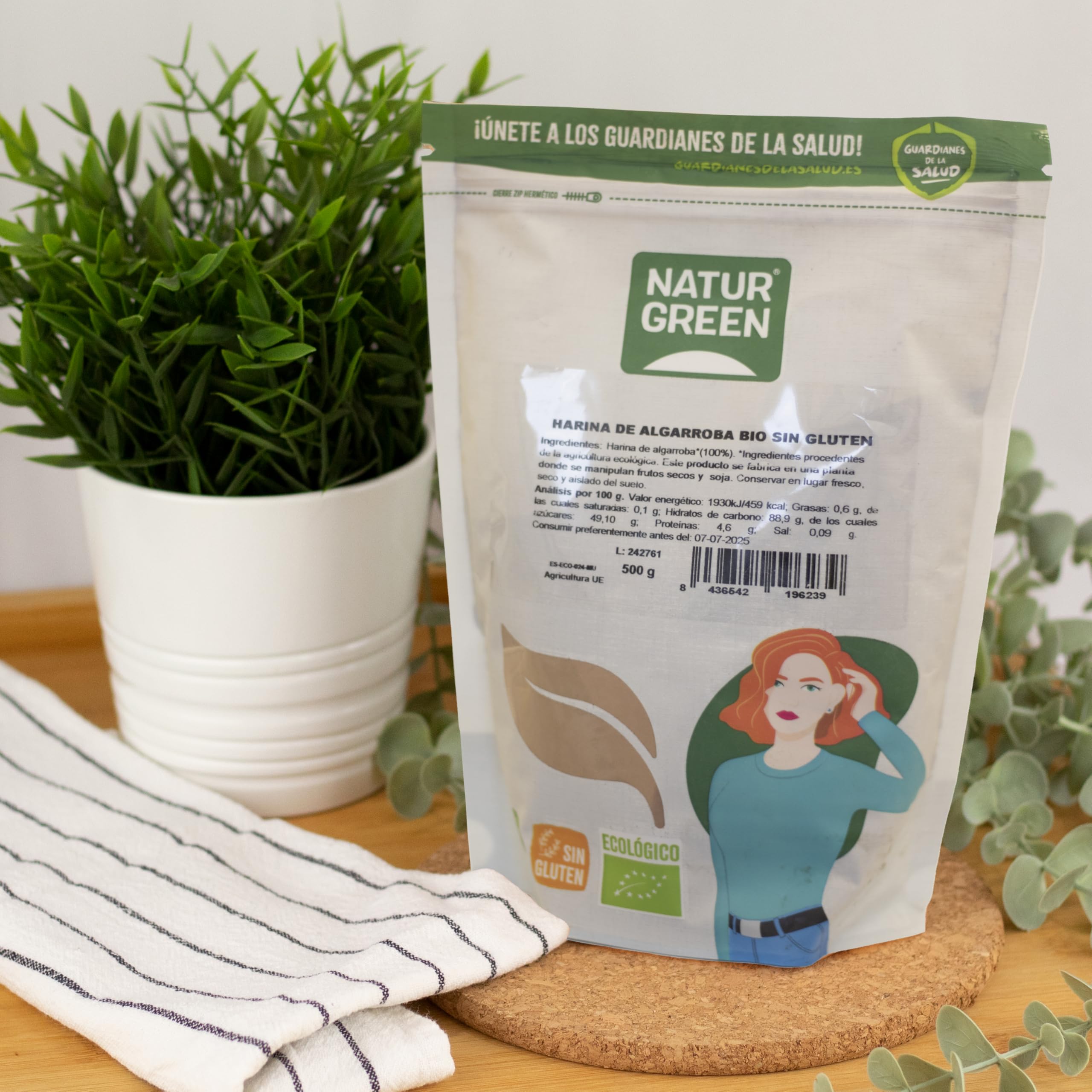 NaturGreen Harina de Algarroba, en Polvo, 500g — view 5