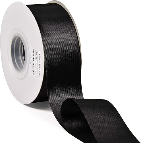 Miniatura 2 de YAMA Cinta de satén de doble cara, 1 pulgada, 25 yardas para envolver paquetes de regalo, diseño floral, accesorios para el cabello, manualidades,