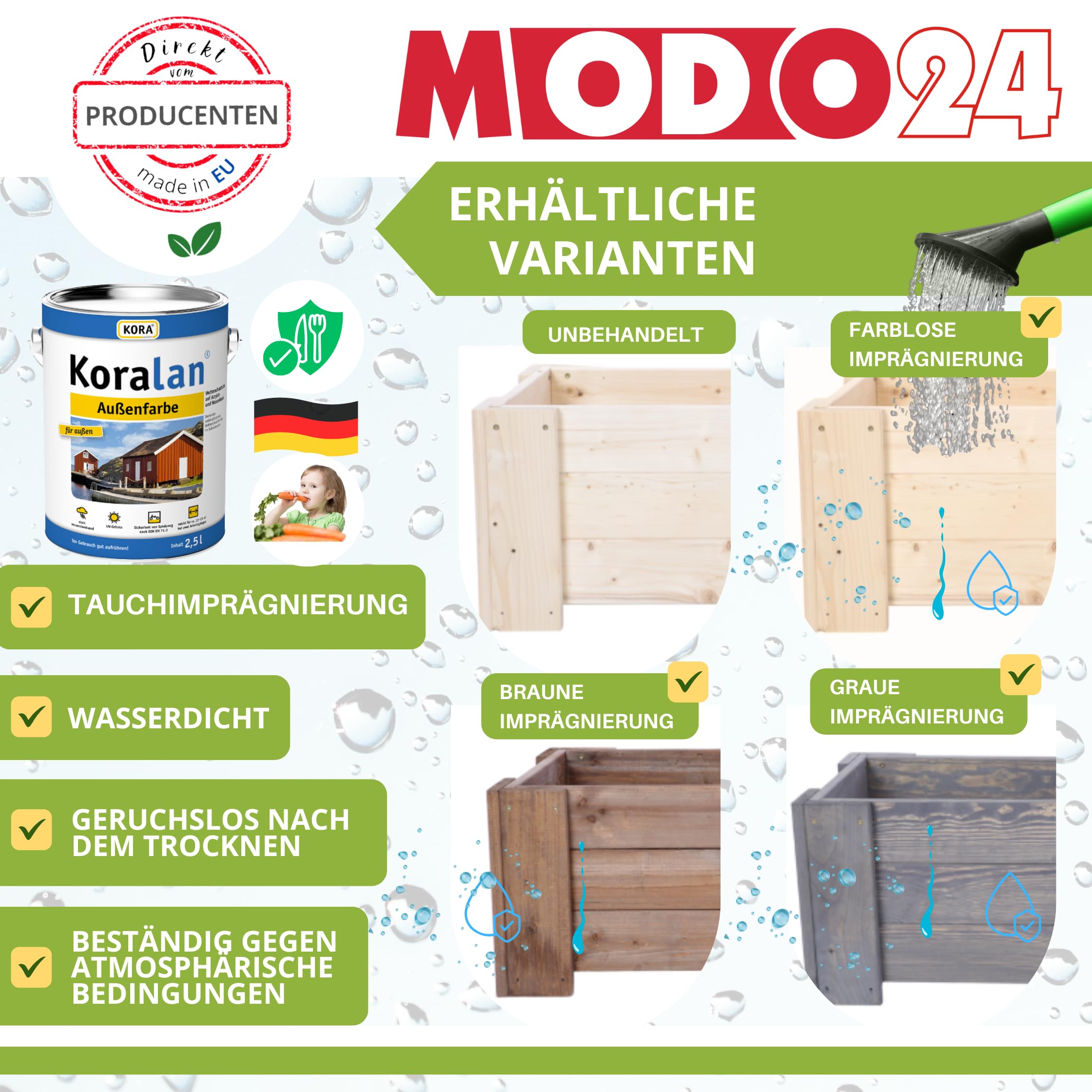 Pflanzkübel aus Holz, Hochbeet mit Schutzfolie, Kiefernholz Pflanzkasten Blumenkasten für Outdoor Garten Terrasse Balkon, Wetterfest, Stabil & Dekorativ, 30x137x33 cm Farbe: Grau imprägniert
