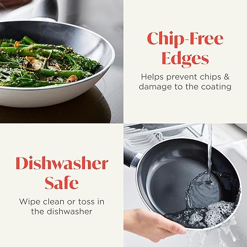 Miniatura 8 de Deco - Sartén antiadherente de 8 pulgadas, fabricada en Italia, cerámica de diamante, sin PFAS, apta para lavavajillas y utensilios de metal,