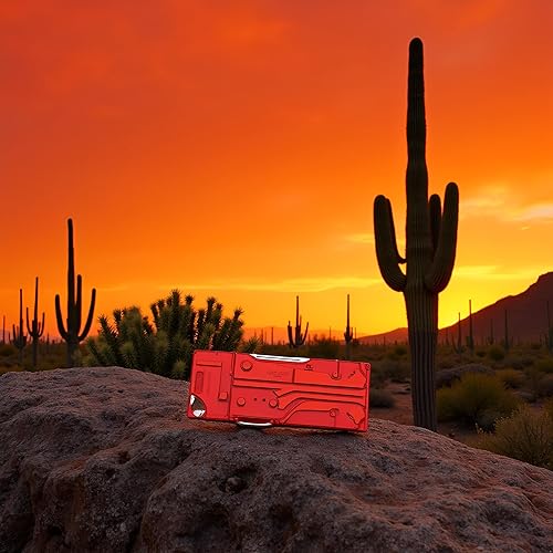 Miniatura 4 de Rojo al aire libre supervivencia botella abrebotellas tarjeta multi herramienta al aire libre barbacoa cuchillo camping senderismo LED luz lupa EDC