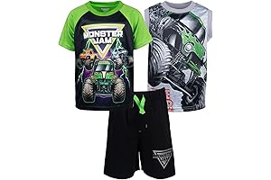 Grave Digger El Toro Loco Megalodon 3-Piece Summer Adventure Outfit for Boys