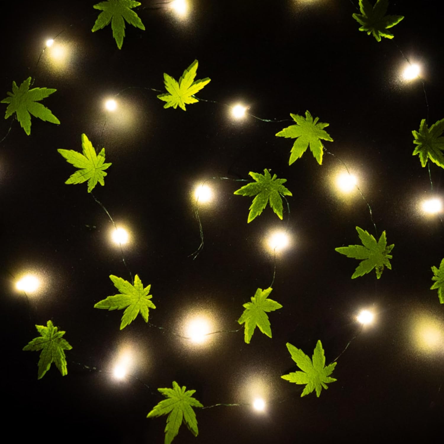 Amazon.com: Brightz Felty LED String Lights, Felt Leaf Cannabis, 8 ft ...