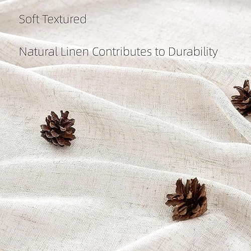 Miniatura 3 de De-Mediocre Cortina de ducha bohemia azul de algodón y lino para decoración de casa de campo bohemia resistente al agua, lavable, 72 x 72 pulgadas