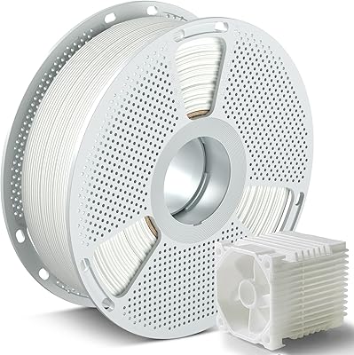 19 – SUNLU PC Filament 1KG, 1.75mm Polycarbonate 3D Printer Filament, High Temperature Reusable Spool, Impact Resistance & Tough, Natural White
