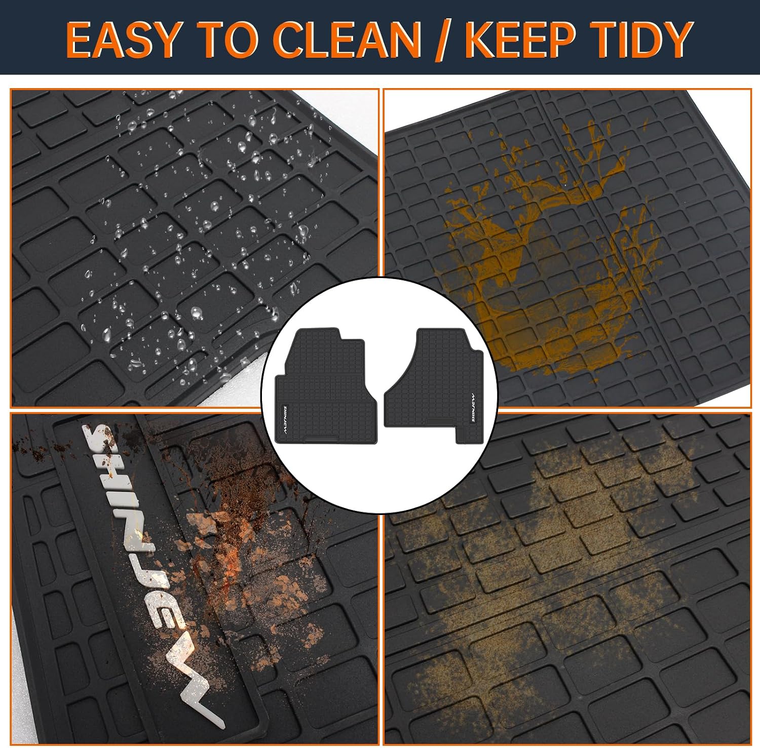 Floor Mats Compatible with International Prostar (2011-2017),Lonestar (2011-2019),LT625 (2018-2020),RH613 (2018-2023),Truck Floor Rubber Mats for International Accessories Includes 2PCS Set