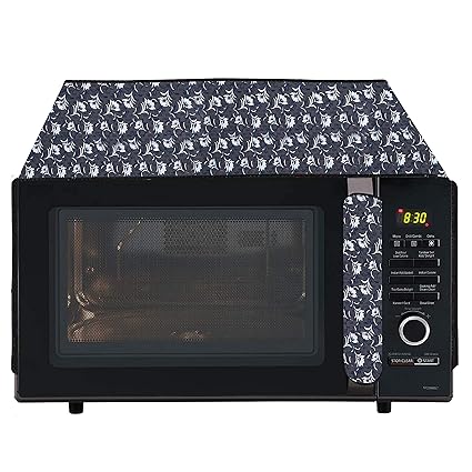 Star Weaves Microwave Oven Top Cover for IFB 25 L Convection Model (25SC4, Metallic Silver) - Oven Top Cover with 4 Utility Pockets and 1 Oven Handle Cover KUM05