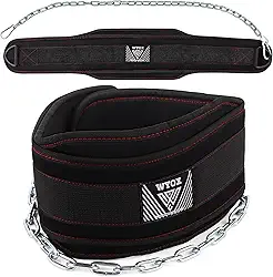 WYOX Cinto de mergulho para halterofilismo, cinto de puxar para homens e mulheres, cinto de ginástica para levantamento de peso, agachamento, musculação, cinto de treino com corrente de aço resistente