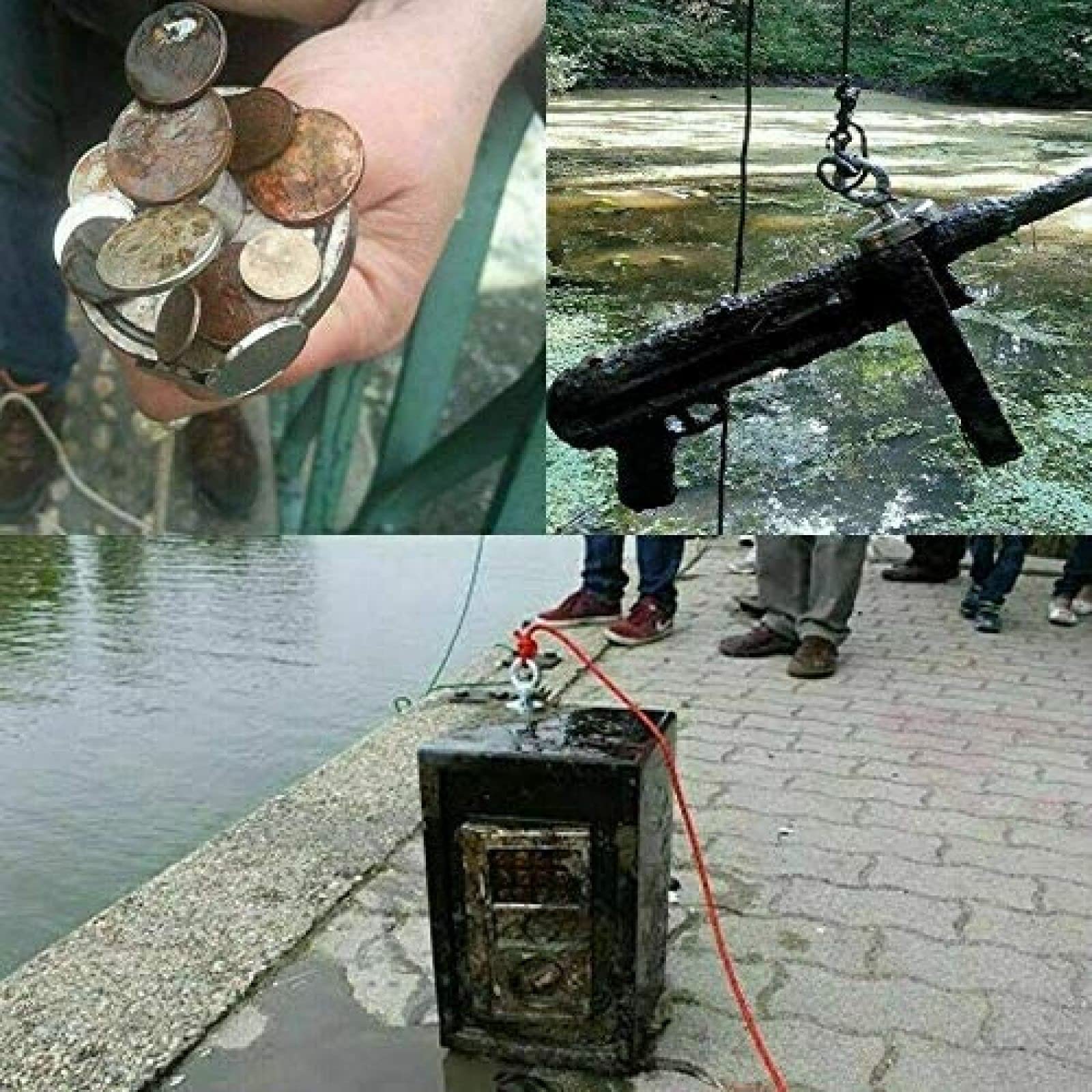 Aimant de pêche rond Double face de 500kg/1100lb, boulon à œil en néodyme de récupération avec corde de 10m pour l'industrie des sciences de la pêche de récupération