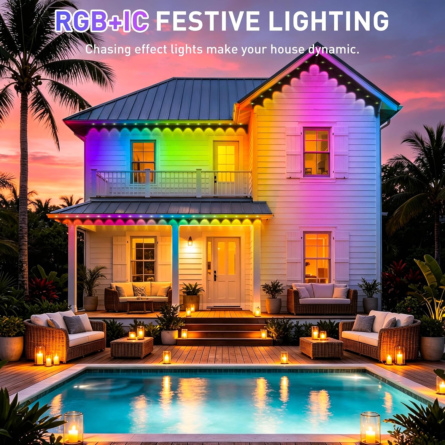 LITSOUL 600FT Permanent Outdoor Lights for House RGB+IC, Chasing Effect Smart RGB+IC Eave LED Lighting with 16 Million Colors, Waterproof Outdoor Strip Lights for Christmas Halloween Holiday Daily 3 81D9rO2QaqL. AC SL1500