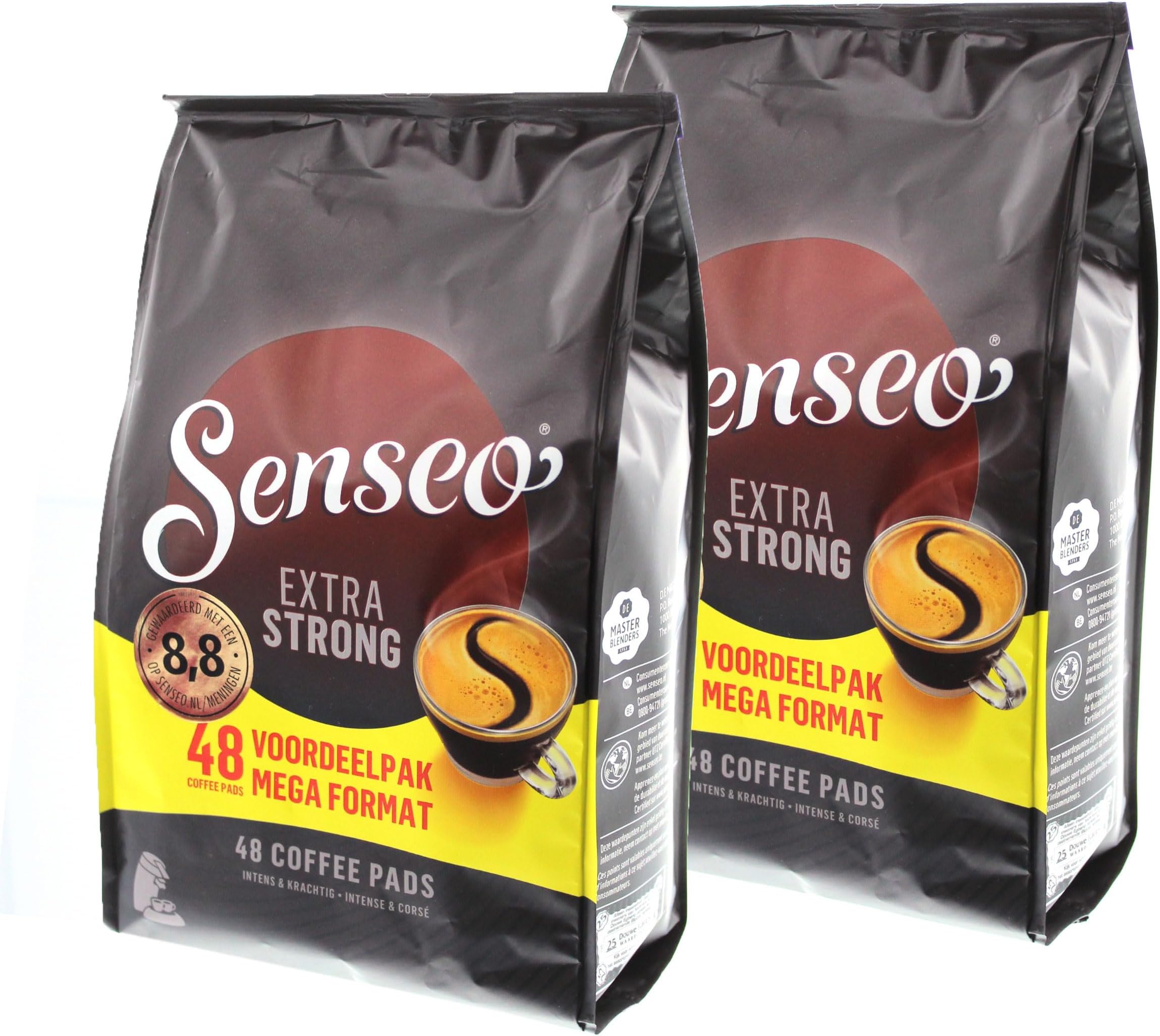 coffee Pads Extra Strong, Extra Strong, rich and Full-Bodied flavour, coffee for Kaffepadmaschinen 96 Pads