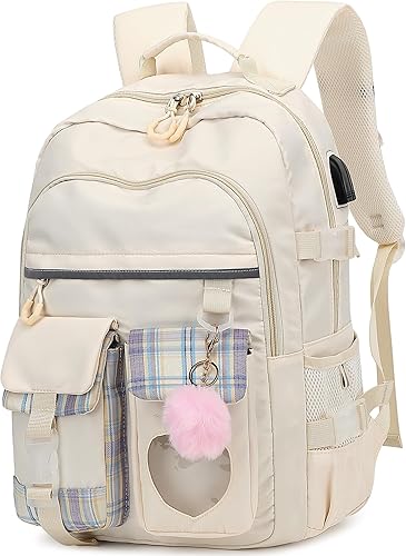 Makukke Mochila escolar para niñas, mochila escolar para niños, escuela primaria, universidad, para adolescentes, niñas, mujeres, estudiantes,
