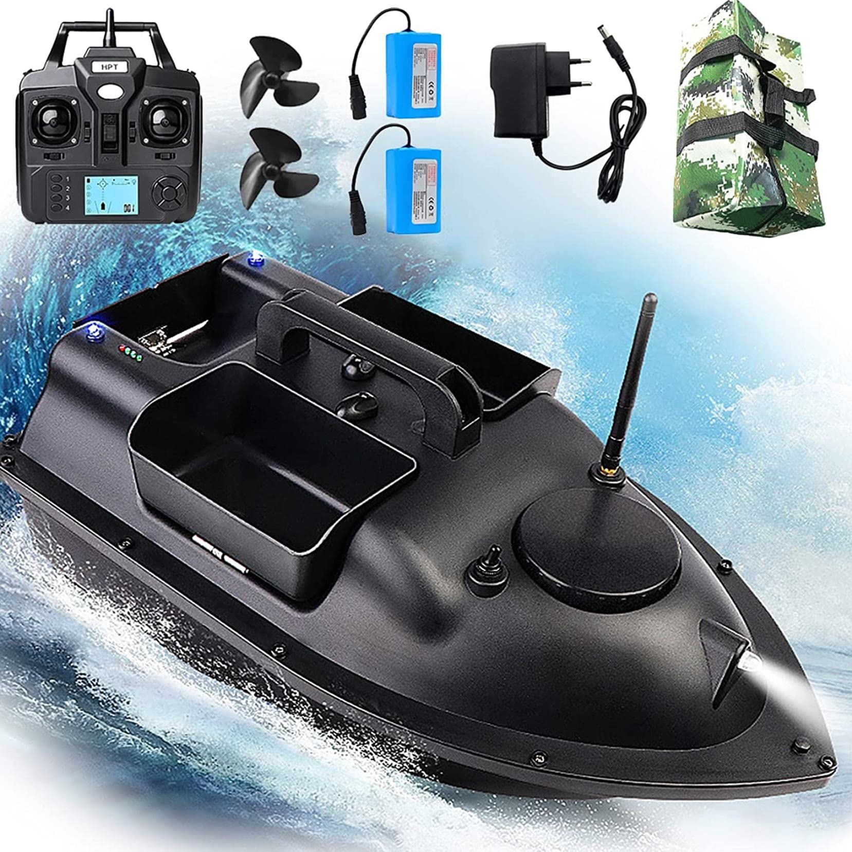 Bateau amorceur, Bateaux amorceurs pour la pêche à la Carpe, Bateaux amorceurs, Botte RC d'appât de pêche de 500 m, pêche en Bateau Fodty, Bateau de pêche téléc