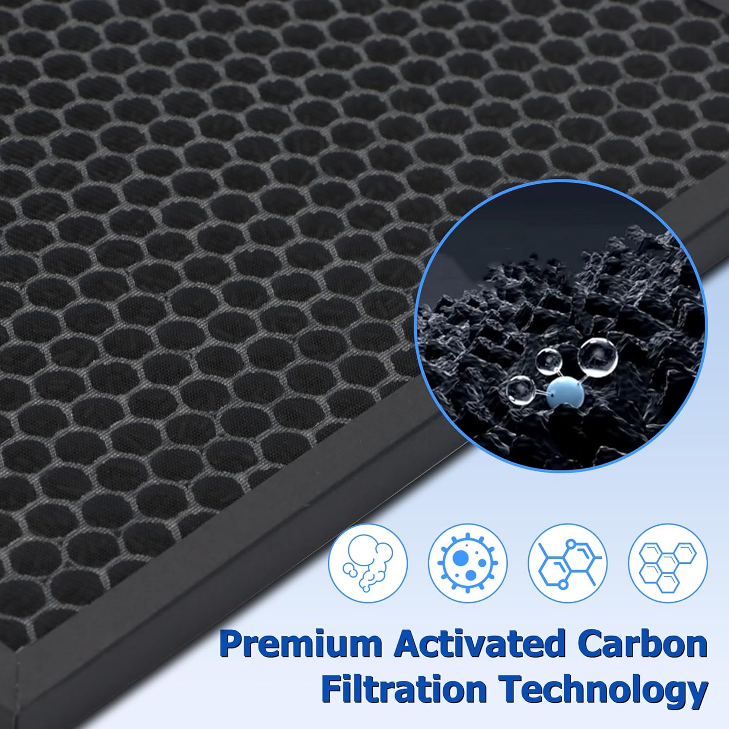 HSP001 True HEPA Filter Replacements Compatible with HATHASPACE Air Purifier Filters HSP001,4-Stage Air Purifier Filter with Activated Carbon,1 Set - Image 6