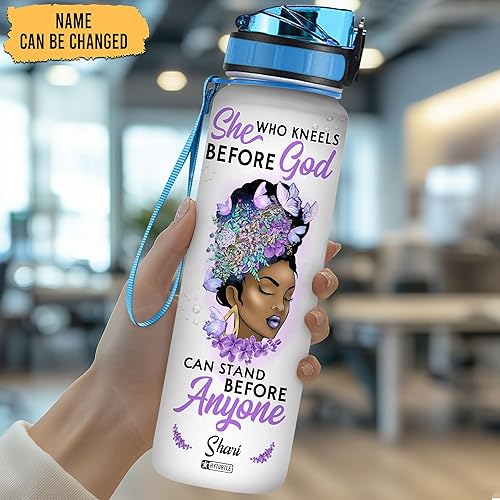 Vista 15 de Hyturtle Botella de agua motivacional personalizada con texto en inglés "Just A Girl Who Loves Butterflies", botella de agua motivacional