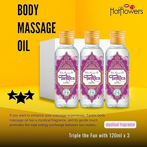 Miniatura 5 de HOT FLOWERS Aceite de masaje corporal sensual Tantrica para mujer - Bienestar intenso y pura sensualidad - Fragancia mística