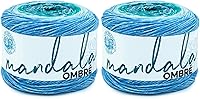 Vista 49 de Lion Brand Yarn Mandala Ombré Yarn with Vibrant Colors, Soft Yarn for Crocheting and Knitting, Harmony, 1-Pack