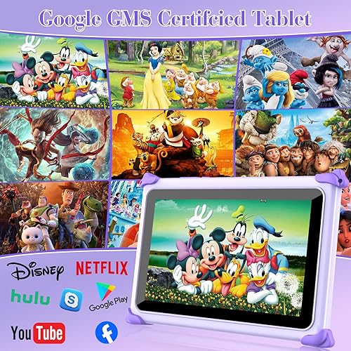 Miniatura 3 de Tablet para niños de 7 pulgadas, tablet de 3-12 años, tabletas para niños pequeños de 32 GB con WiFi, YouTube, tabletas para bebés con estuche a