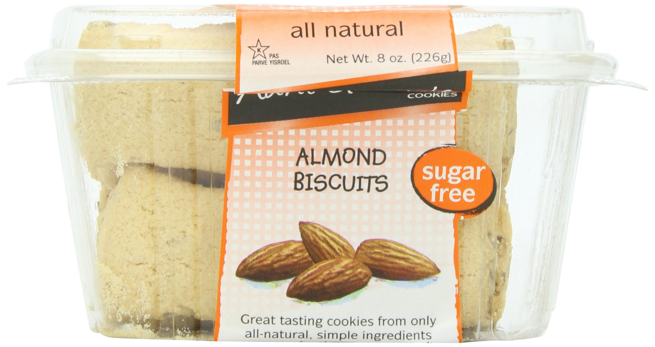 Aunt Gussie'sSugar Free Almond Biscuits, 8-Ounce Tubs (Pack of 4)