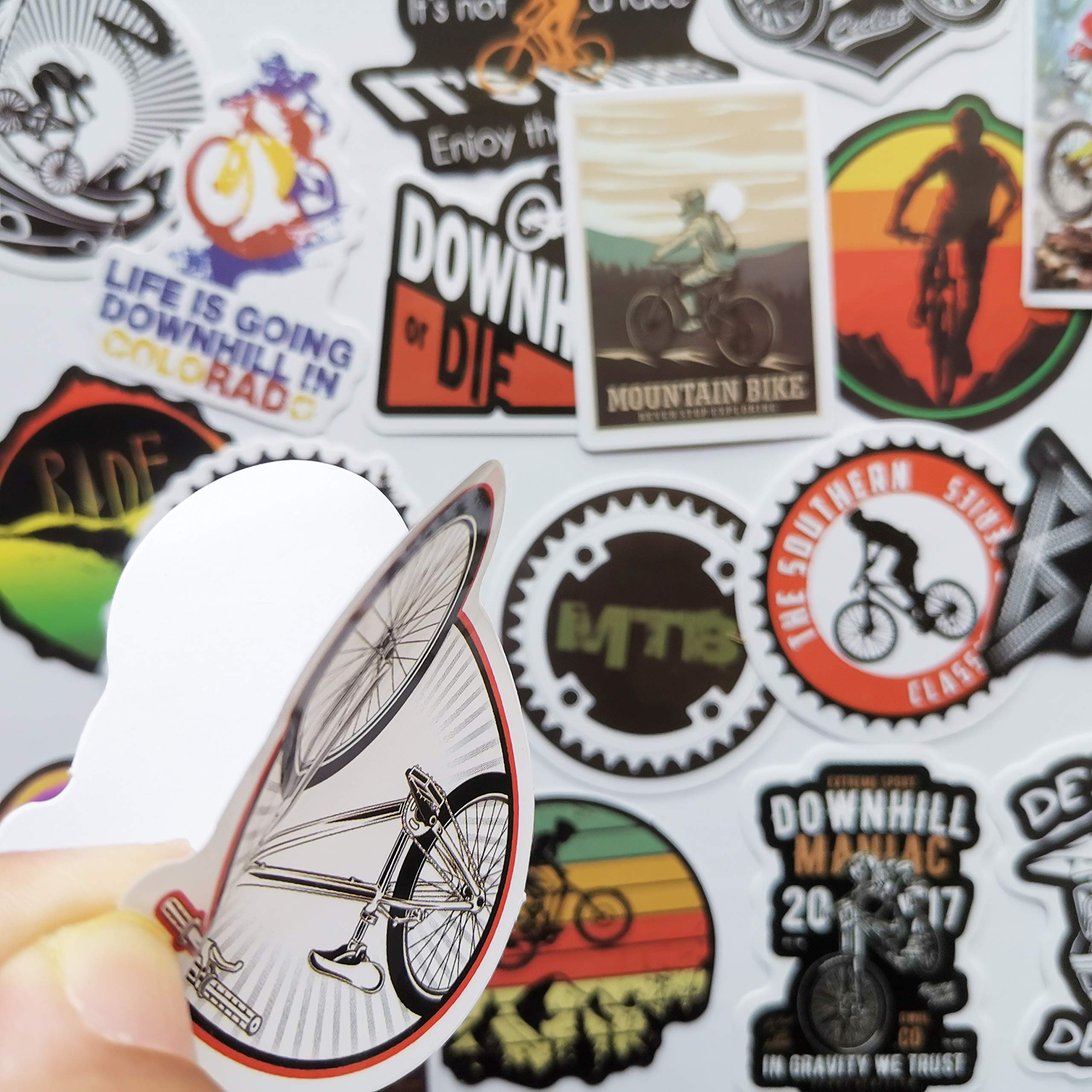 Buy 50Pcs Mountain Bike Vinyl Stickers for Bikes Downhill MTB Decal