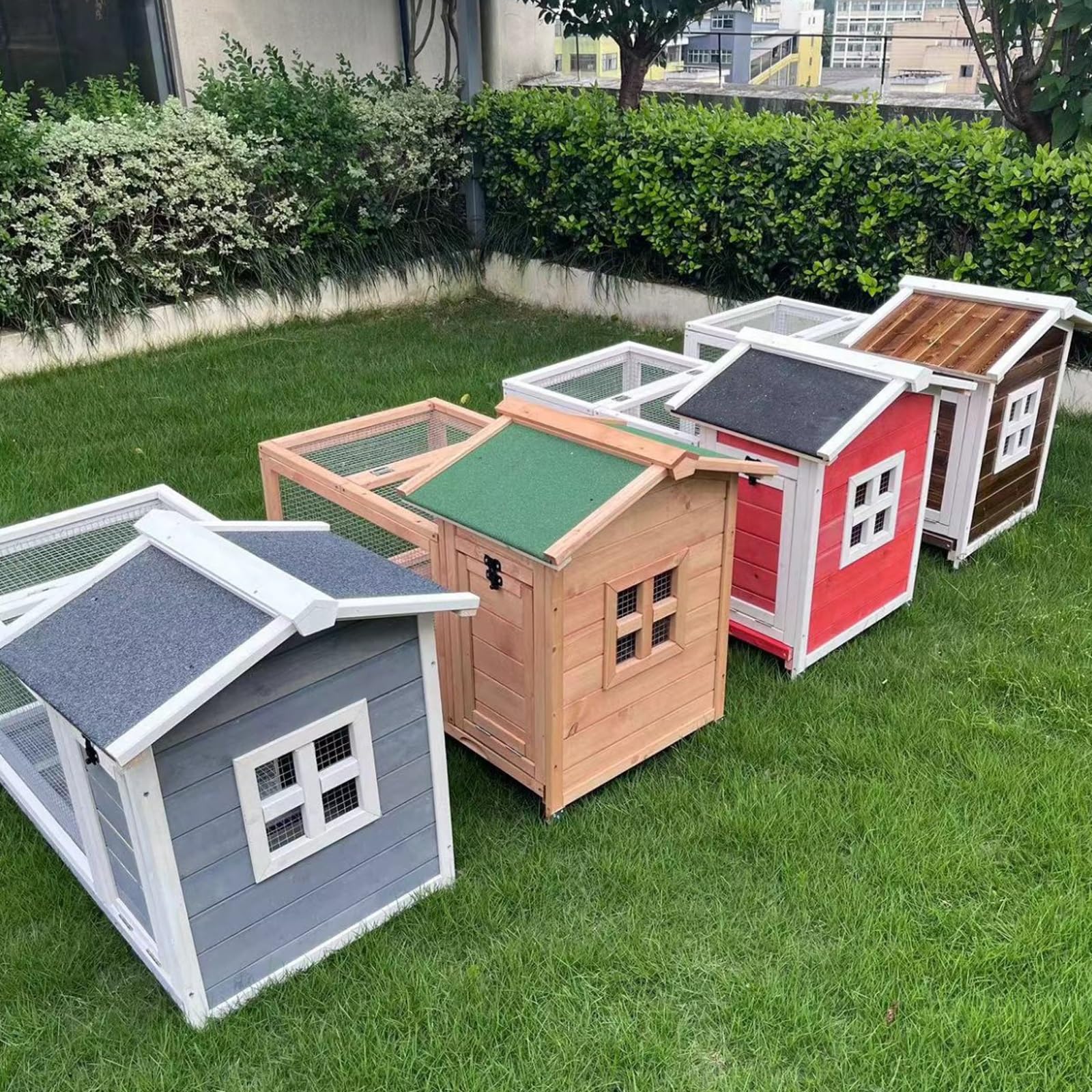 Jaula para Conejos, Grande, para Interior y Exterior, con Bandeja Hermética y Ruedas Universales de 360°. Jaula con Bandejas Deslizantes para Conejos y Hurones(Gray)