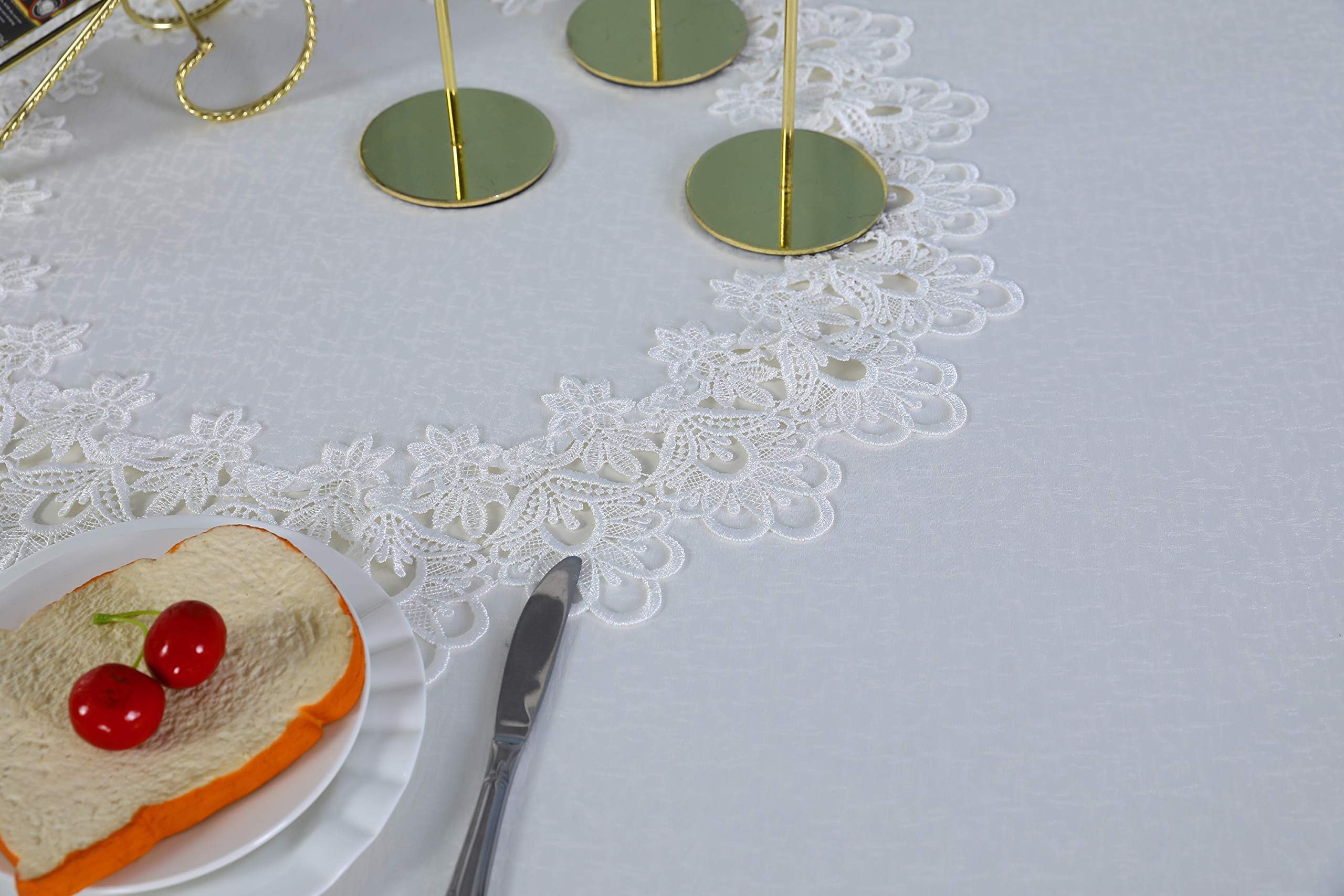 Nappe De Table Moderne En Dentelle Blanche Vintage Nappe Décorative Textile De Table à Manger