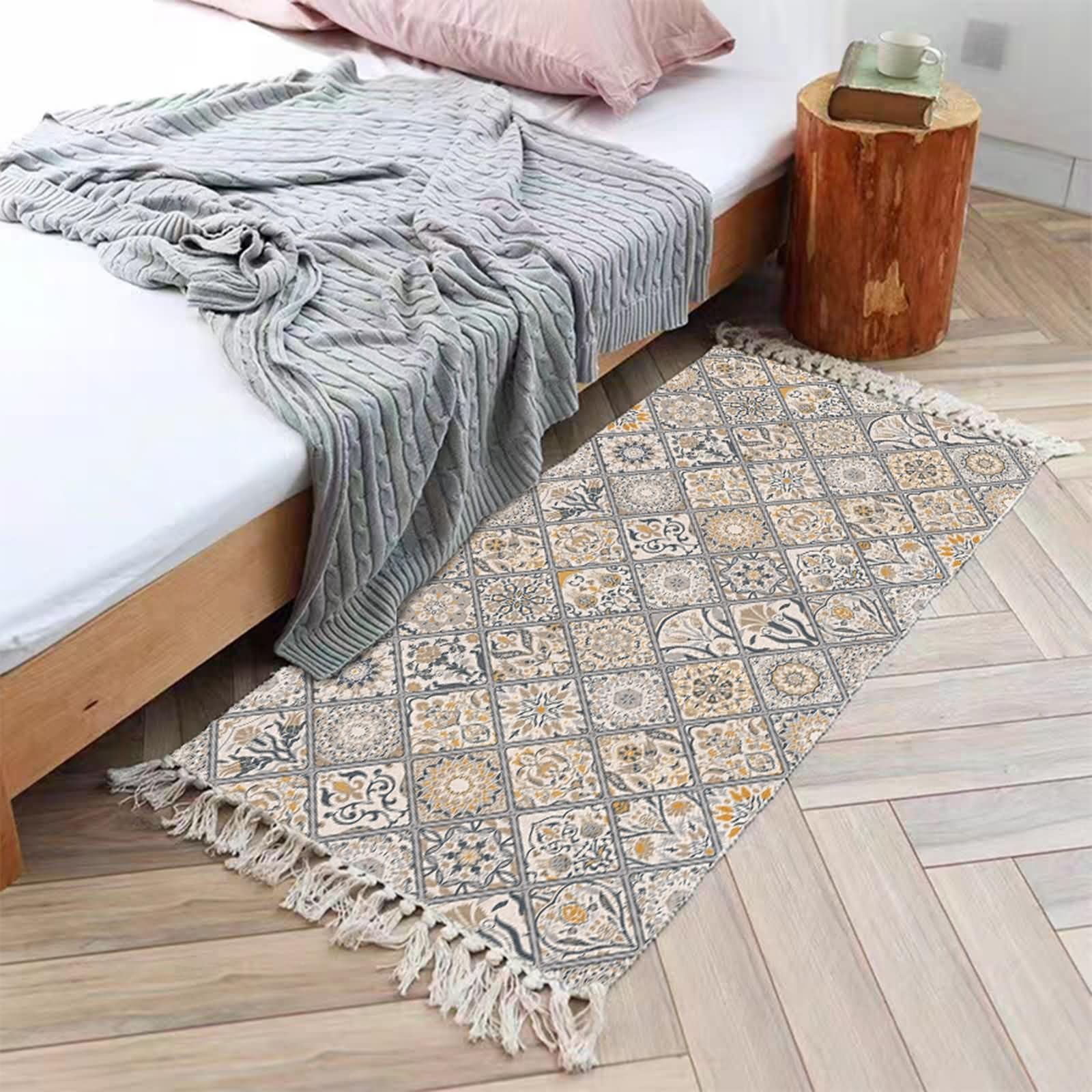 Tapis rond coton lin pour cuisine : protégez vos sols avec style et confort