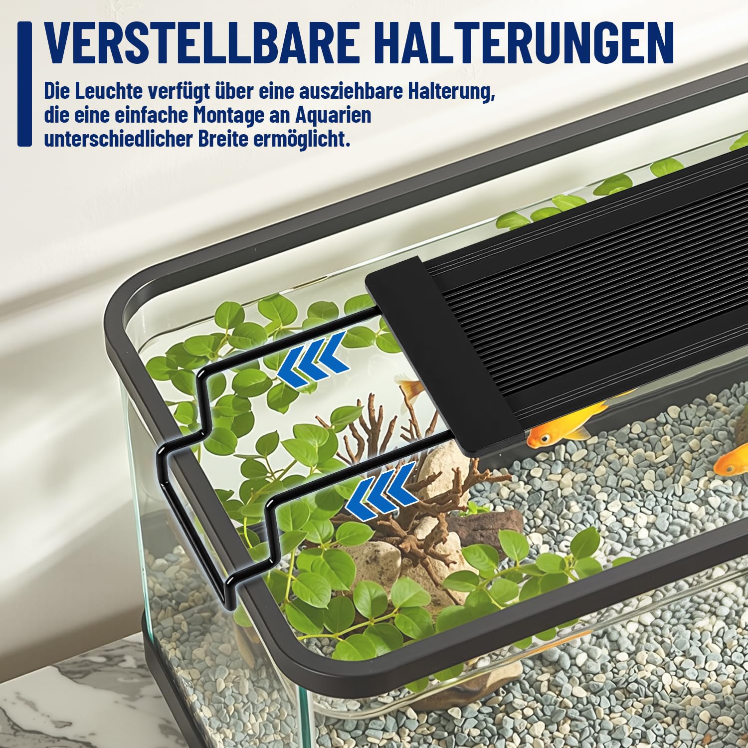 36W LED-Aquarienlicht für 100–120 cm Aquarien | RGB dimmbar Vollspektrum Pflanzenlampe mit Timer & Wasserschutz für Algen und Fische