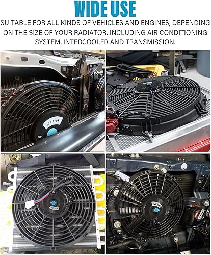 Miniatura 6 de Kit de montaje de ventilador de refrigeración de radiador eléctrico, ventilador delgado para automóvil, ventilador de refrigeración de alto