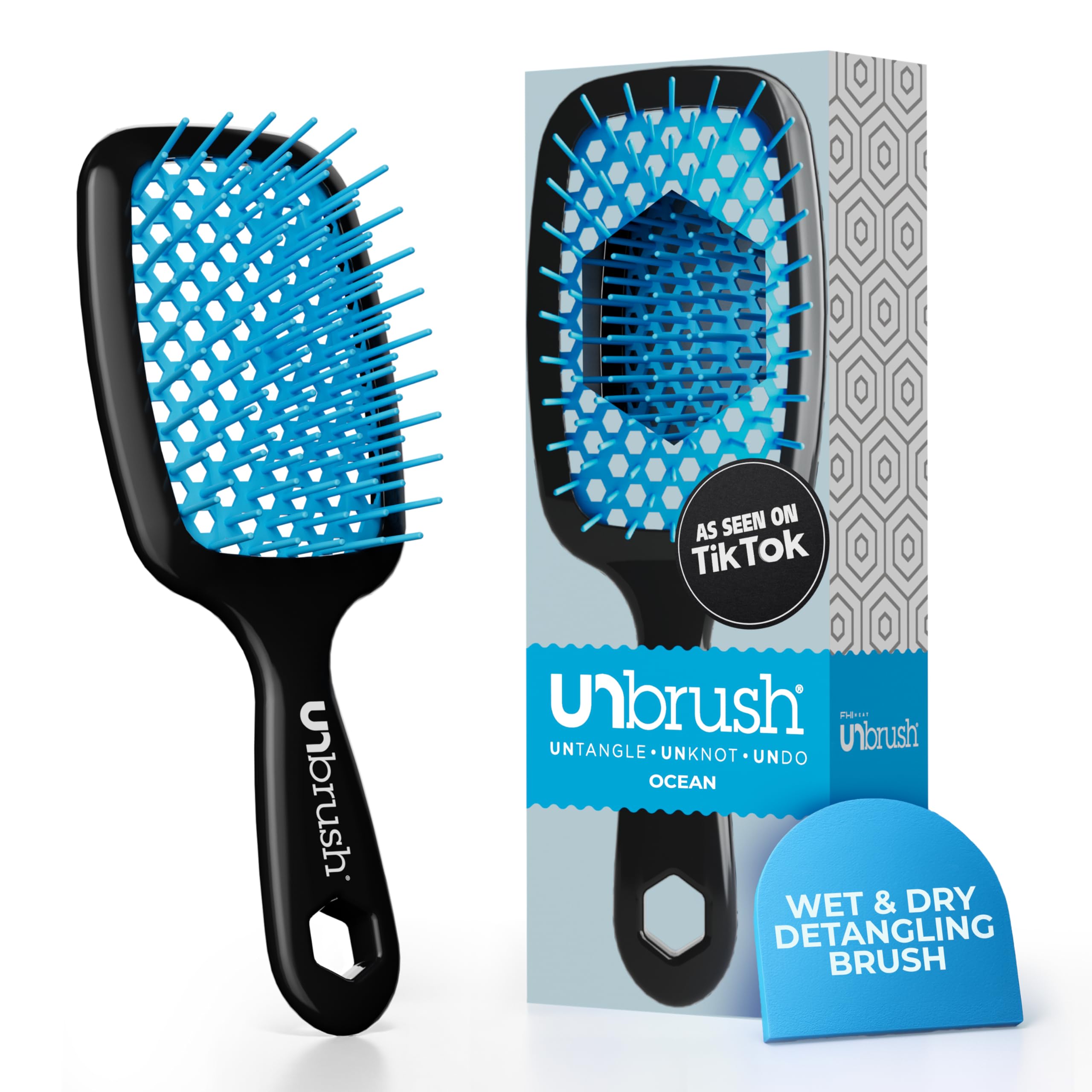 FHI Heat UNbrush Detangling Saç Fırçası, Okyanus Mavisi