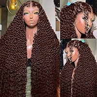 Vista 15 de UMEGOOD - Peluca de cabello humano rubio miel de 200 % de densidad, 13 x 6 HD, transparente, encaje frontal, cabello humano prearrancado de 13 x 6