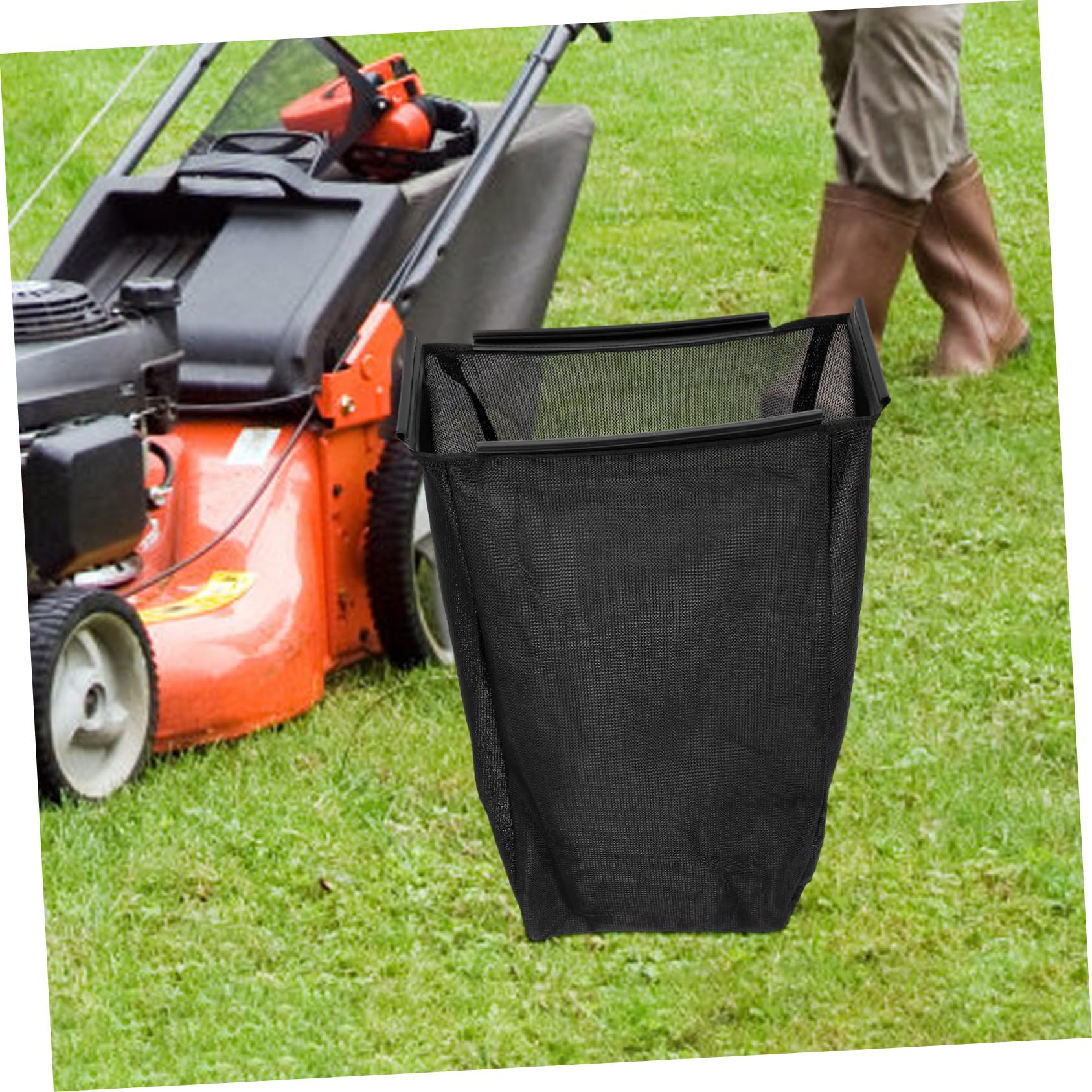 SUPVOX Sacchetto Raccoglierba in Nailon Nero per Tosaerba, Facile da Smontare, Multiuso la Raccolta Foglie e Giardinaggio del Cortile