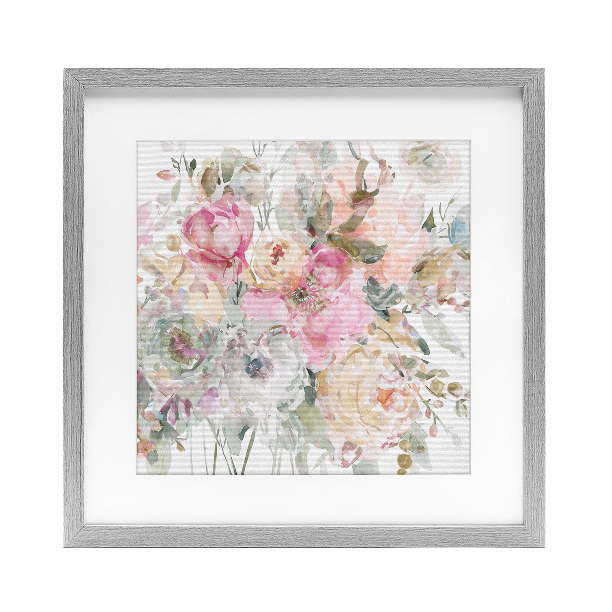 'Romantic Pastel Petals'| Framed Print Under Glass
