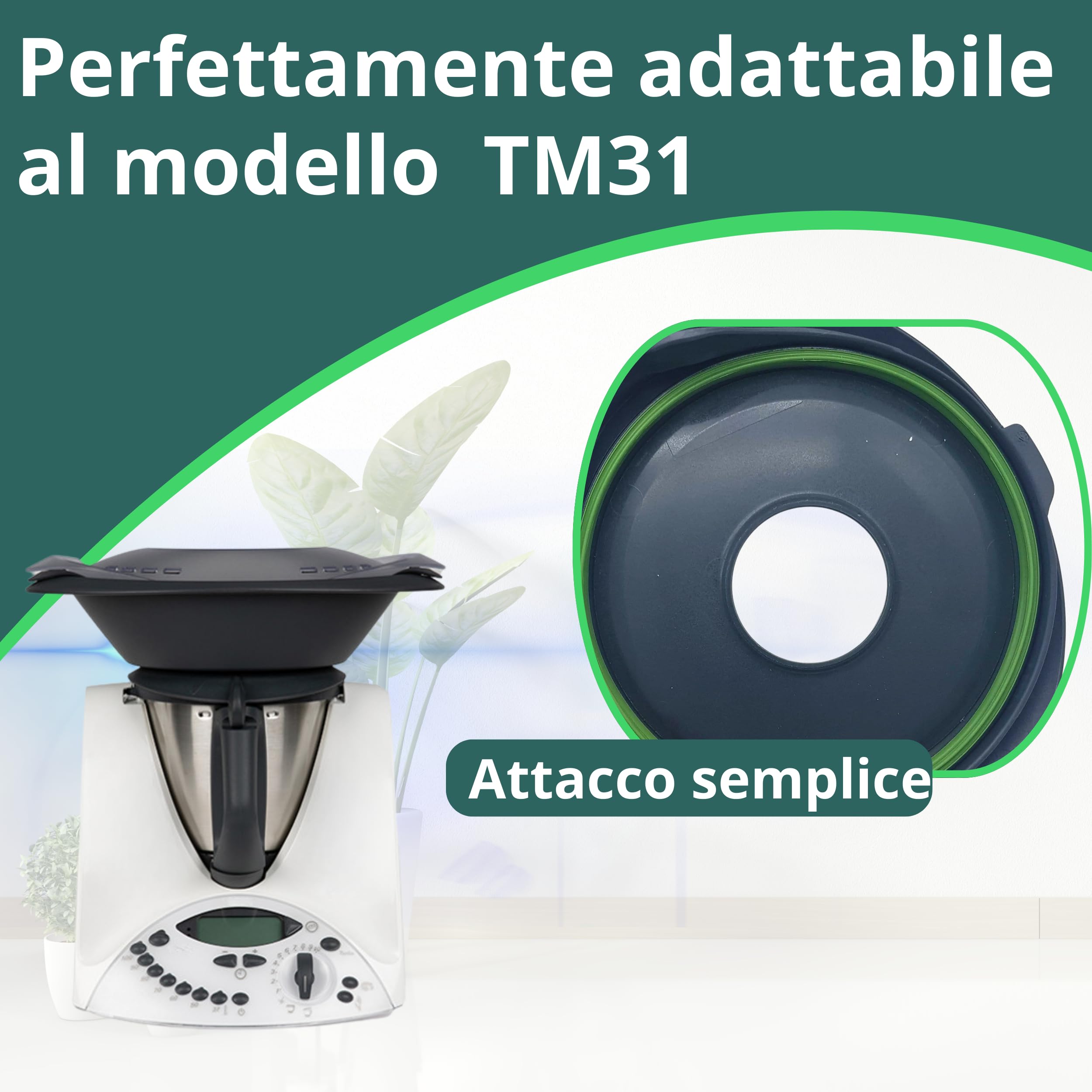 NAMAI - Guarnizione Bimby TM31, Materiale in Silicone Resistente, Ricambio 100% Compatibile, Accessori Bimby TM31, Facile da Installare (Guarnizione TM31) - 3