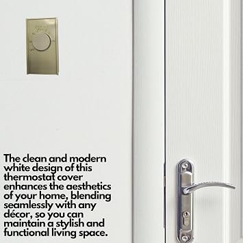 Ivory Single Pole Line Volt Thermostat Cover w/Line Volt Thermostat Knob Set - Replacement for Old Style S22 and D22 Thermostats - Easy to Install - Durable and Stylish