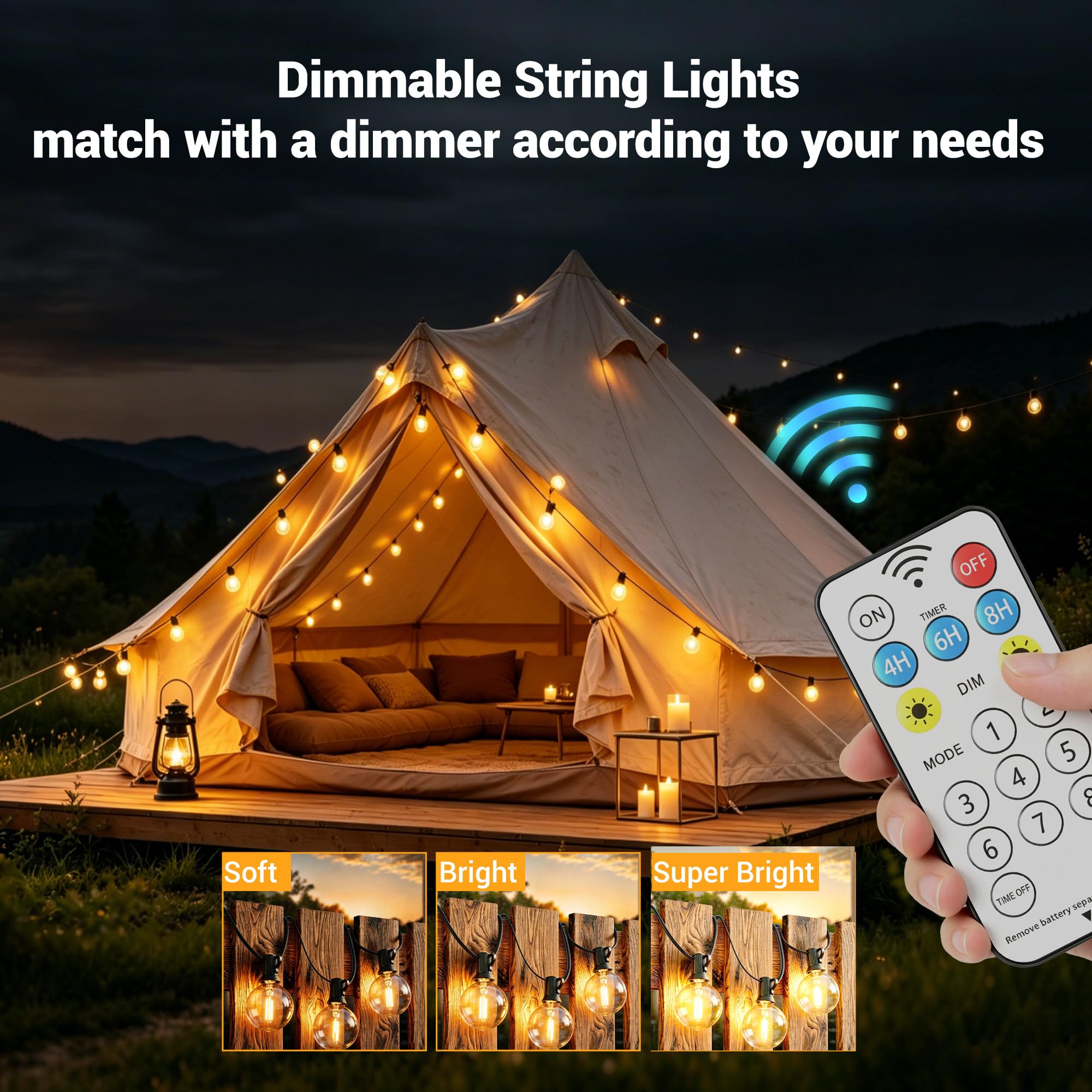 20M Guirnalda Luces Exterior Solar, 30+2 LED Luces LED Exterior Solares Jardin IP44 Impermeable, decoracion jardin exterior Enchufables 2700 K Blanco Cálido para Patio Jardín Cafe Fiesta