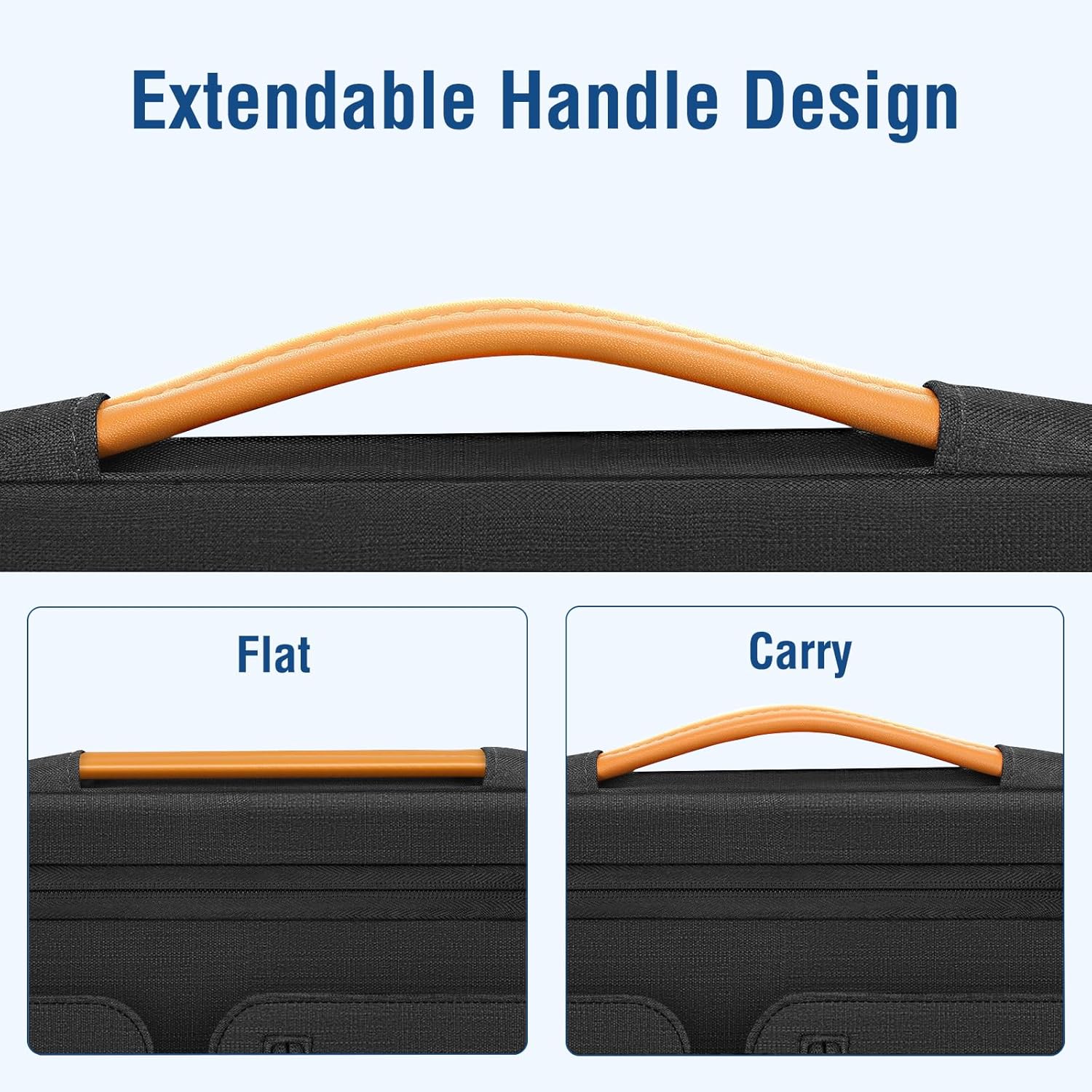 MOSISO 360 Protective Laptop Shoulder Bag, 15-15.6 inch Computer Bags Compatible with MacBook Pro 16, HP, Dell, Lenovo, Asus Notebook, Side Open Messenger Bag with 4 Accessory Pockets & Belt, Black - Image 8