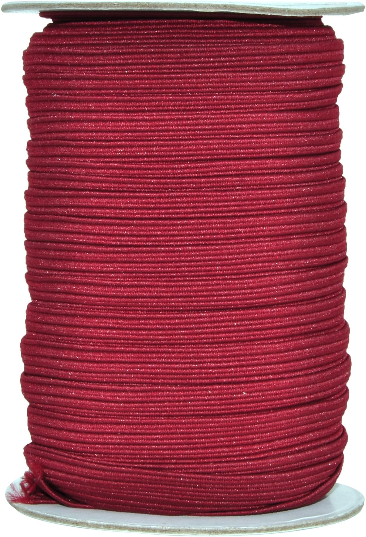 Mandala Crafts 12mm 20 Yds Roll of Maroon Elastic Bands for Sewing - 1/2 Flat Elastics Cord - 1 2 Inch Braided Stretch Straps for Crafting