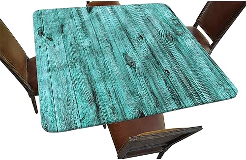 Miniatura 5 de Mantel cuadrado decorativo gris con bordes elásticos, estilo piel de animal, fauna de la selva, poliéster, para interiores y exteriores, para