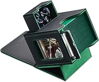 Vista 18 de Caja de cartas para MTG Commander, diseño patentado, pantalla Commander, se adapta a 100 tarjetas de doble manga, ladrillo de tarjetas de 35 puntos