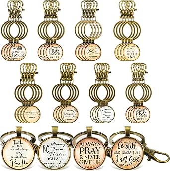 32 Pcs Christian Keychains Bulk Pastor Appreciation Day Gifts Bible ...