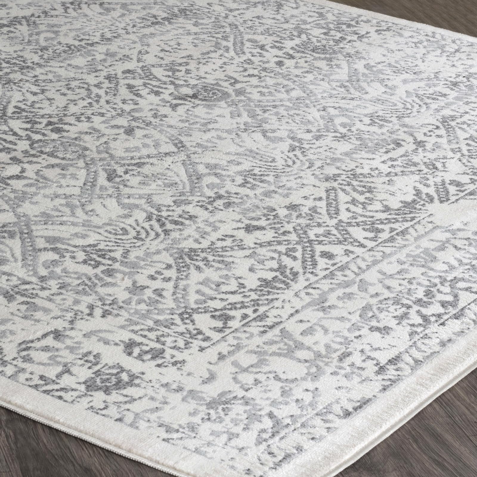 Livabliss Margaux Palermo Tapis Vintage 160x216 cm – Ivoire, Gris, Bohème