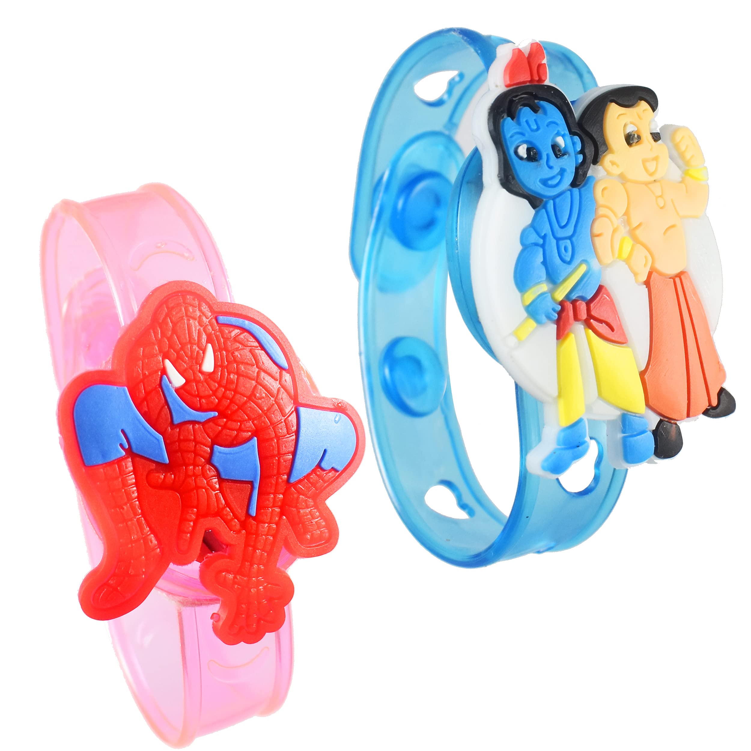 Forty Wings2 Pcs Cartoon Characte Led Light Rakhi for Kid Brother for Kids Boys Girls, Rakhi Gift for Kids.Rakhi For Children