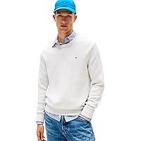 Tommy Jeans Uomo Pullover Sweater Slim Fit, Grigio (Lt Grey Htr)